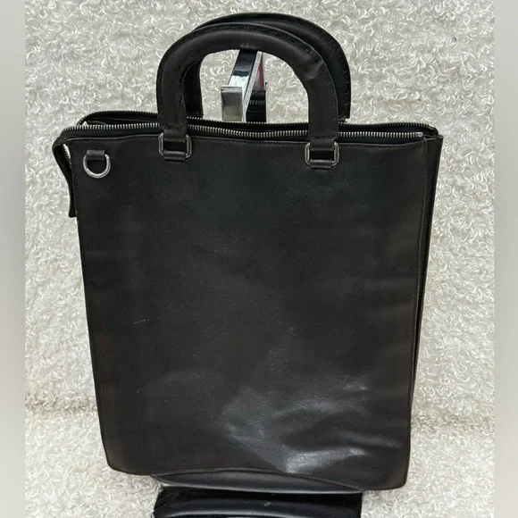 Prada Aged Saffiano Leather Vertical Briefcase Bag - Picture 3 of 16